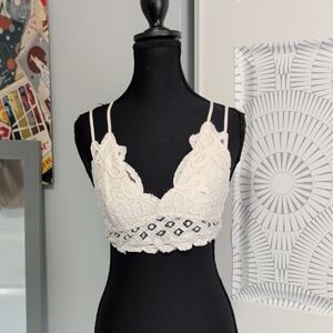 Cream Lace Bralette Small